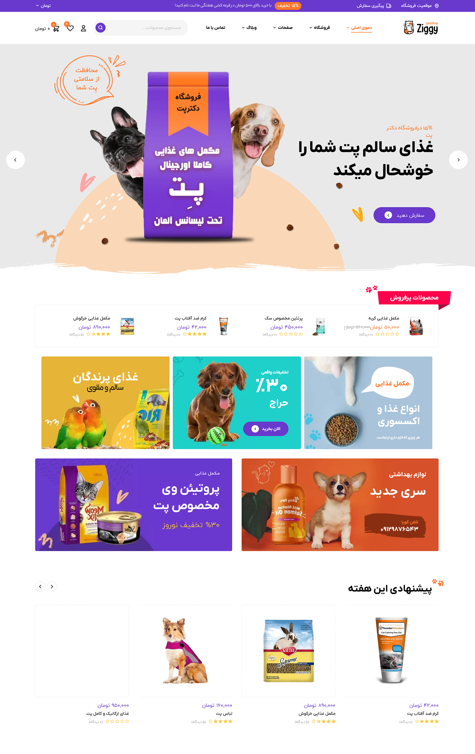 نمونه سایت فروشگاهی-