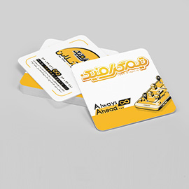 کارت ویزیت لمینت برجسته طلاکوب مربع