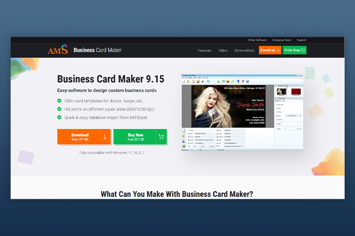 AMS Business Card Maker
