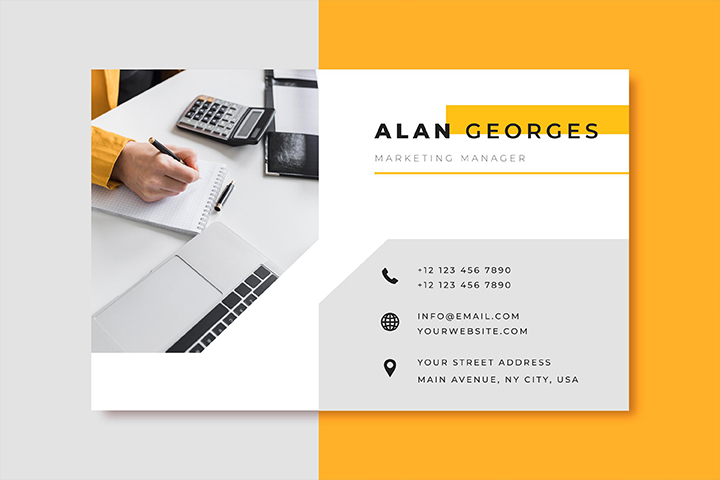 مشخصات کارت ویزیت